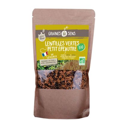 Lentilles Vertes Petit Epeautre 500g De France