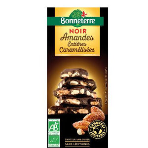 Chocolat Noir Amandes Caramelisees 200g De Suisse