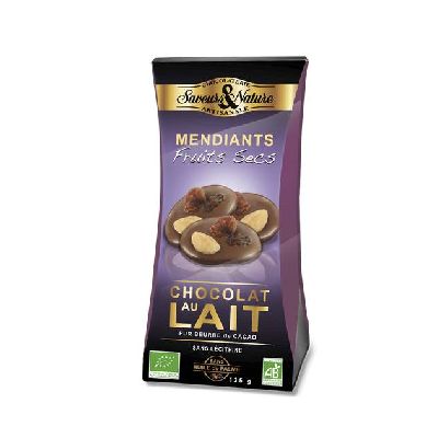 Mendiants Chocolat Lait Amand. Nois. 125 G