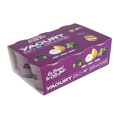 Yaourt Fruits Mure/Cassis/Poire 6 X125 G