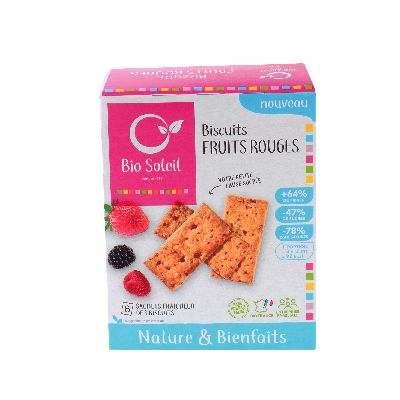 Biscuits Fruits Rouges 130 G Bio Soleil